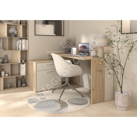 Masa Mario 1500x810x1072 (Stejar Artizanal / Cașmir)