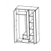 Dulap Yasen Nepo SZF3D2S N 119x197x55cm