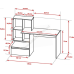 Masa Yasen birou Paco PC2 (stejar artizanal/antracit)