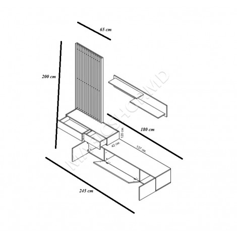 Living Yasen Gerbor Rebeca Plus Stejar Artizan / Nyphea Alba