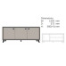 Comoda TV Tina 3D 130 cm cașmir/negru
