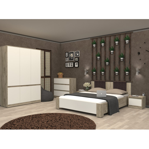 Dormitor Yasen Venus (Craft Oak Gri/Alb)