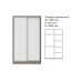 Dulap Yasen Venus N 1200*500*2065 (stejar craft gri/alb)