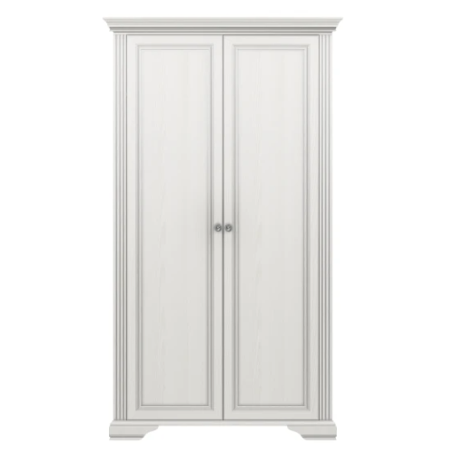 Dulap Yasen White 2D (pin argintiu) 126 cm