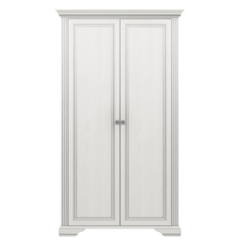 Dulap Yasen White 2D (pin argintiu) 126 cm