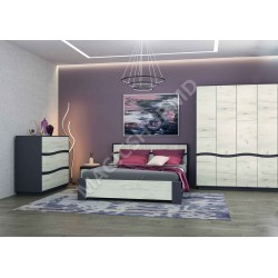 Noptiera Yasen Geneva 1S grafit Gri/Stejar Kraft Alb