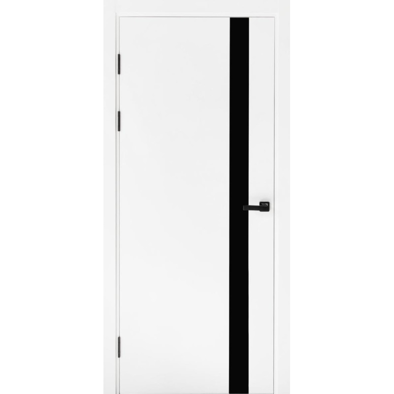 Usa interior FLAT Z1 (90x200 mm) Alba Email, Lacobel Negru