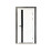Usa interior FLAT Z1 (90x200 mm) Alba Email, Lacobel Negru