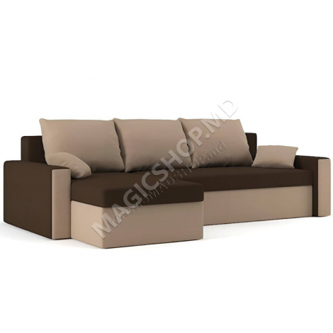 Диван угловой Magnifico Zeus Foam Mikro 20/Mikro 05 (Brown/Cappuccino)