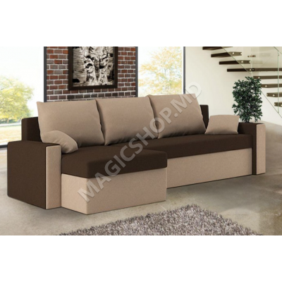 Диван угловой Magnifico Zeus Foam Mikro 20/Mikro 05 (Brown/Cappuccino)