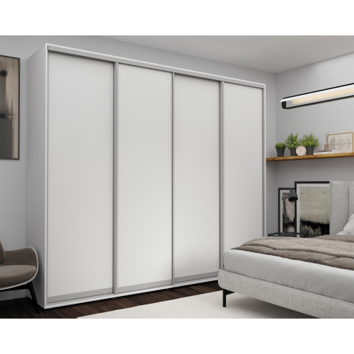Dulap cu uși glisante 280x60x240 cm PAL, Alb