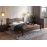 Pat din lemn natural MaxDiMob Krono 140x200 cm (alb; venge)