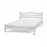 Pat din lemn natural MaxDiMob Krono 140x200 cm (alb; venge)