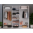 Dulap cu uși glisante 1xOglinda + 2xPAL, Alb 220x60x220 cm
