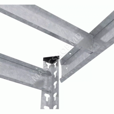 Raft metalic de depozitare Nex Titan 2160x1200x800 mm, 5 rafturi MDF, galvanizat