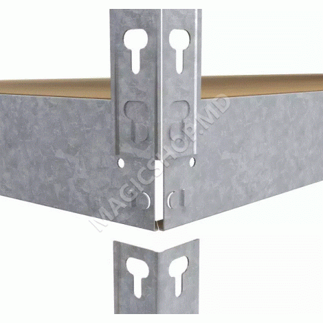 Raft metalic de depozitare Nex Titan 2160x1200x800 mm, 5 rafturi MDF, galvanizat