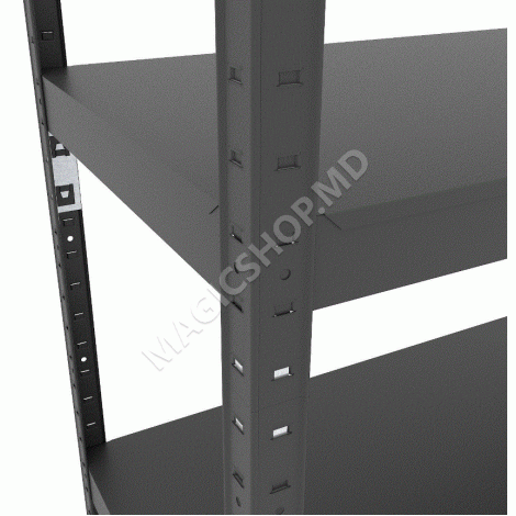  Raft metalic de depozitare Nex Budget 1800x900x400 mm, 5 rafturi metal, antracit