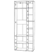 Dulap cu usi batante A003R 90x42x230 cm
