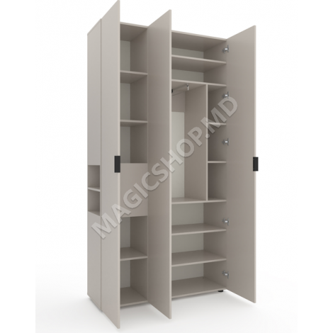 Dulap cu usi batante A015L, 120x42x230 cm, alb