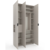 Dulap cu usi batante A015L, 120x42x230 cm, alb
