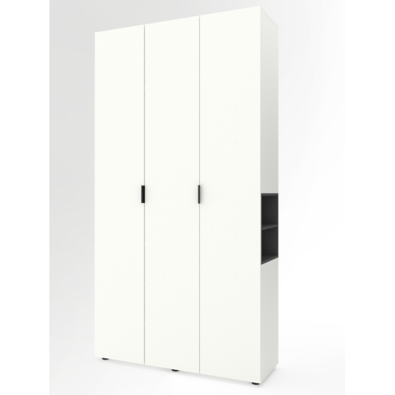Dulap cu usi batante A015L, 120x42x230 cm, alb