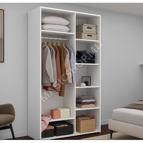 Dulap cu uși glisante Oglinda 180x60x240 cm alb, sonoma, wenge