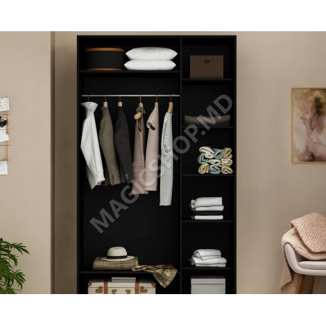 Dulap cu uși glisante Oglinda 100x60x220 cm alb, sonoma