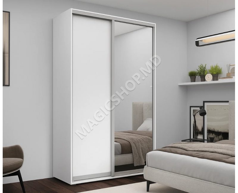 Dulap cu uși glisante Oglinda + PAL 180x60x220 cm