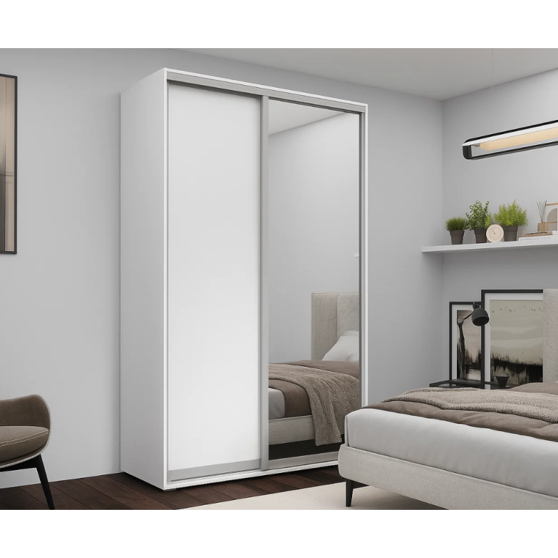 Dulap cu uși glisante Oglinda + PAL 180x60x220 cm