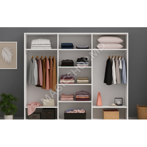 Dulap cu uși glisante Oglinda + PAL 240x60x240 cm 