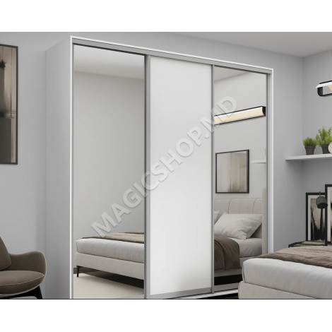 Dulap cu uși glisante Oglinda + PAL 240x60x240 cm 