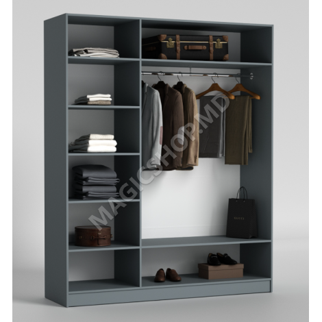 Dulap cu balamale Urban 180x52x220 cm, Antracit