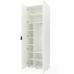 Dulap cu usi batante Nex Home A007, 80x42x230 cm, White Snow