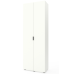 Dulap cu usi batante Nex Home A007, 80x42x230 cm, White Snow