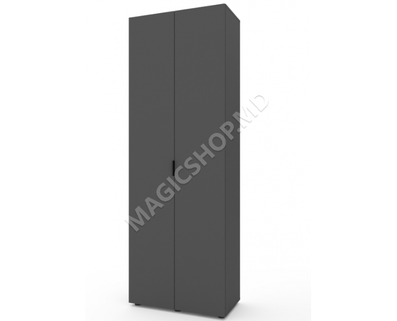 Dulap cu usi batante Nex Home A007, 80x42x230 cm, White Snow