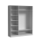 Dulap cu balamale Nex Home, Urban 180x52,4x220 cm, Alb