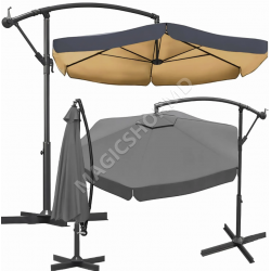 Umbrela de gradina XXL pe stalp, 350 cm, Antracit
