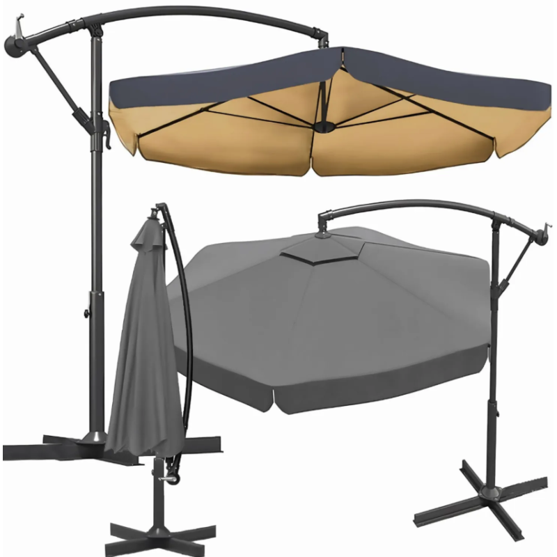 Umbrela de gradina XXL pe stalp, 350 cm, Antracit