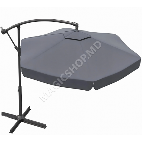 Umbrela de gradina XXL pe stalp, 350 cm, Antracit