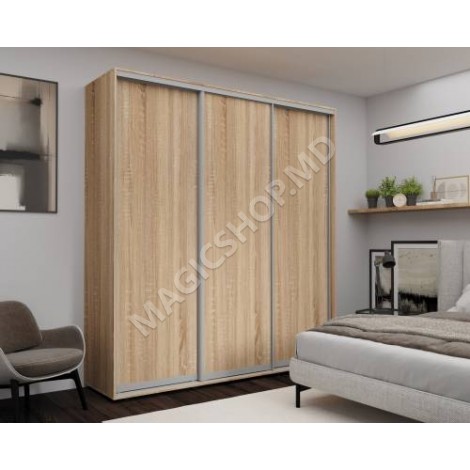 Dulap cu uși glisante Nex Home 220x60x240 cm alb, sonoma