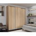 Dulap cu uși glisante Nex Home 220x60x240 cm alb, sonoma