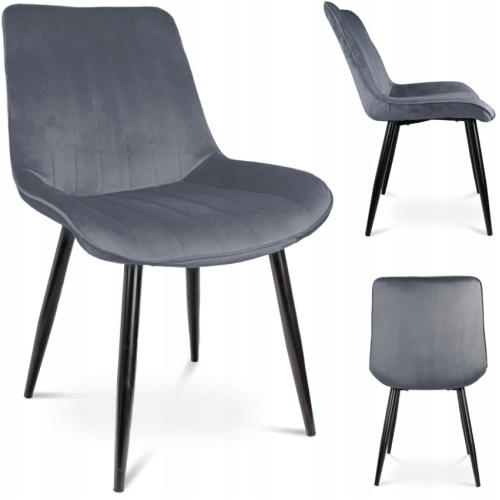 Scaun de bucatarie/living Jumi VIVA, catifea Gri