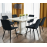 Scaun de bucatarie/living, Jumi VIVA, catifea Negru