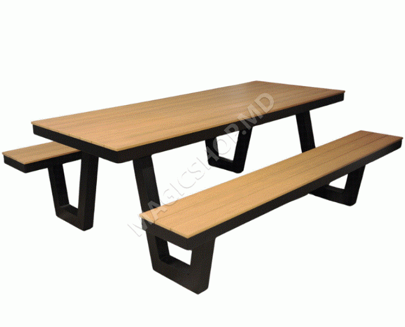 Комплект мебели для террасы: стол + 2 скамейки ZFOG2301