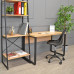 Masa Birou B-120 (120×60)~Sonoma,Trufe/Black