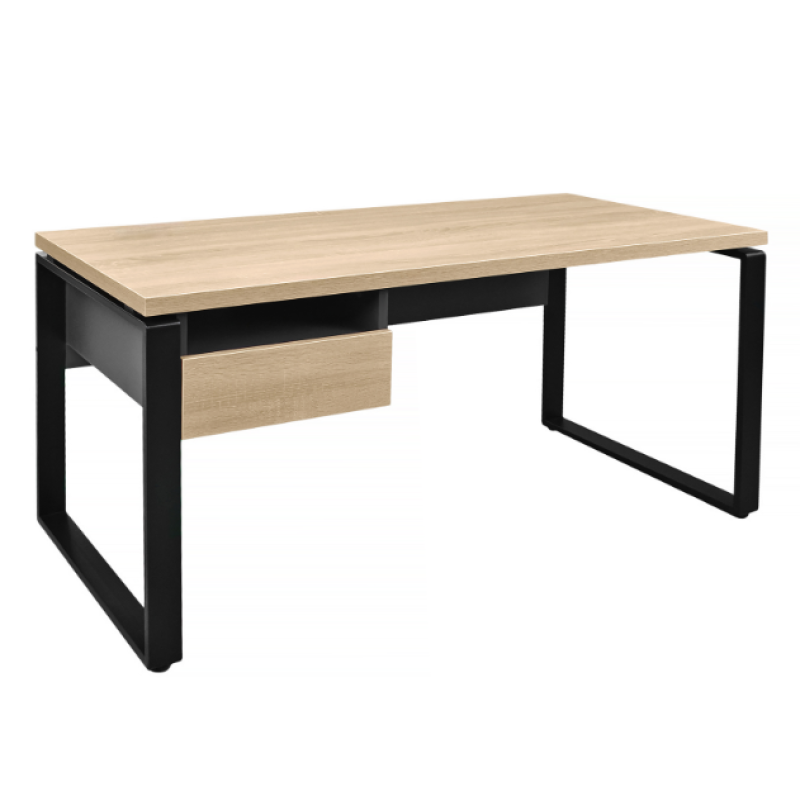 Masă Birou B-140 cu Sertar Sonoma/Black