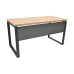 Masa Birou B-140 (140×68) White/Sonoma/Black