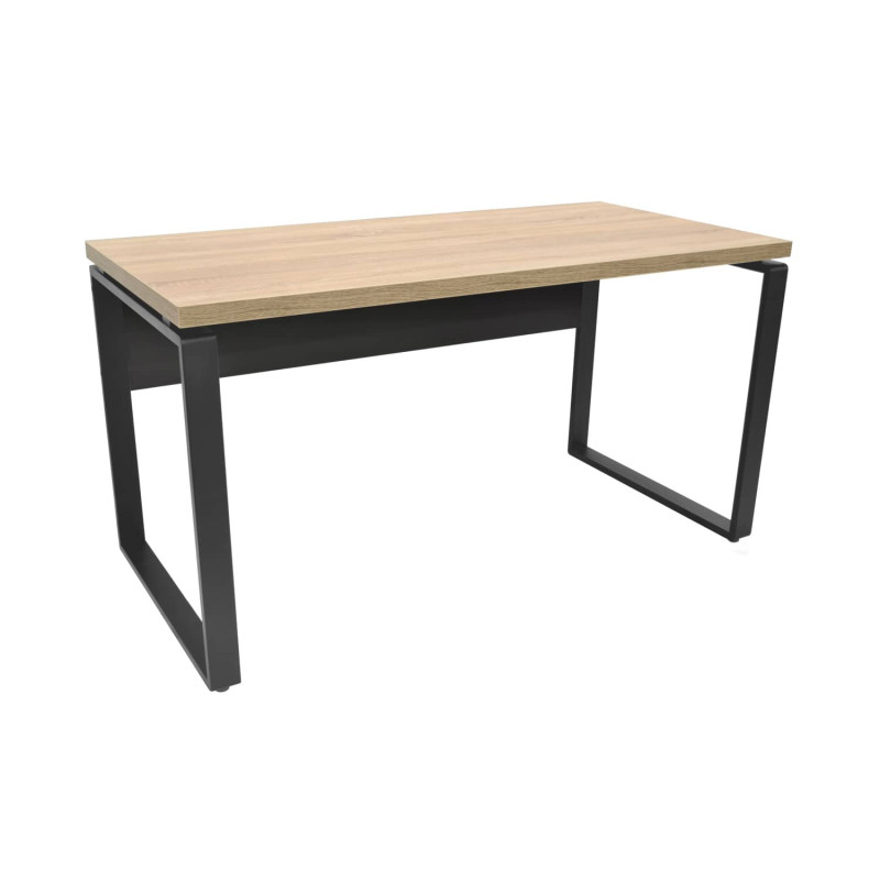 Masa Birou B-140 (140×68) White/Sonoma/Black