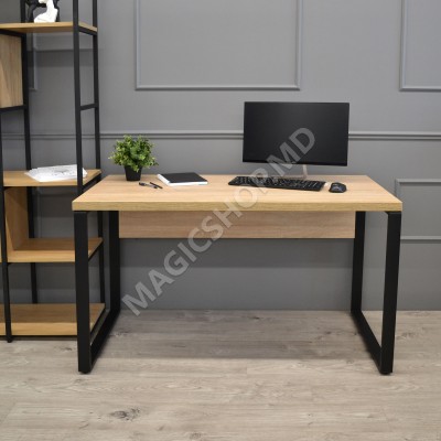 Masa Birou B-130 (130×68) Sonoma/Black Masa Birou B-130 (130×68) Sonoma/Black