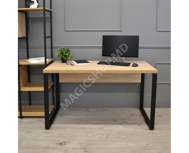 Masa Birou B-130 (130×68) Sonoma/Black Masa Birou B-130 (130×68) Sonoma/Black